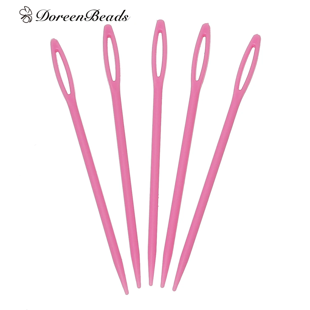 20 шт./компл. Акриловые Швейные Спицы с большим отверстием для глаз фуксия спицы