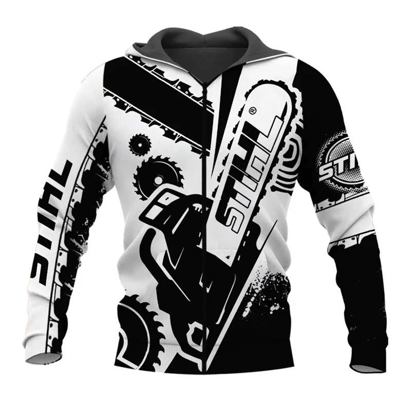 

Black&White 3D All Over Printed Chainsaw Costume Autumn Winter Fashion Casual Unisex Hoodie Sweatshirt Zip Jacket