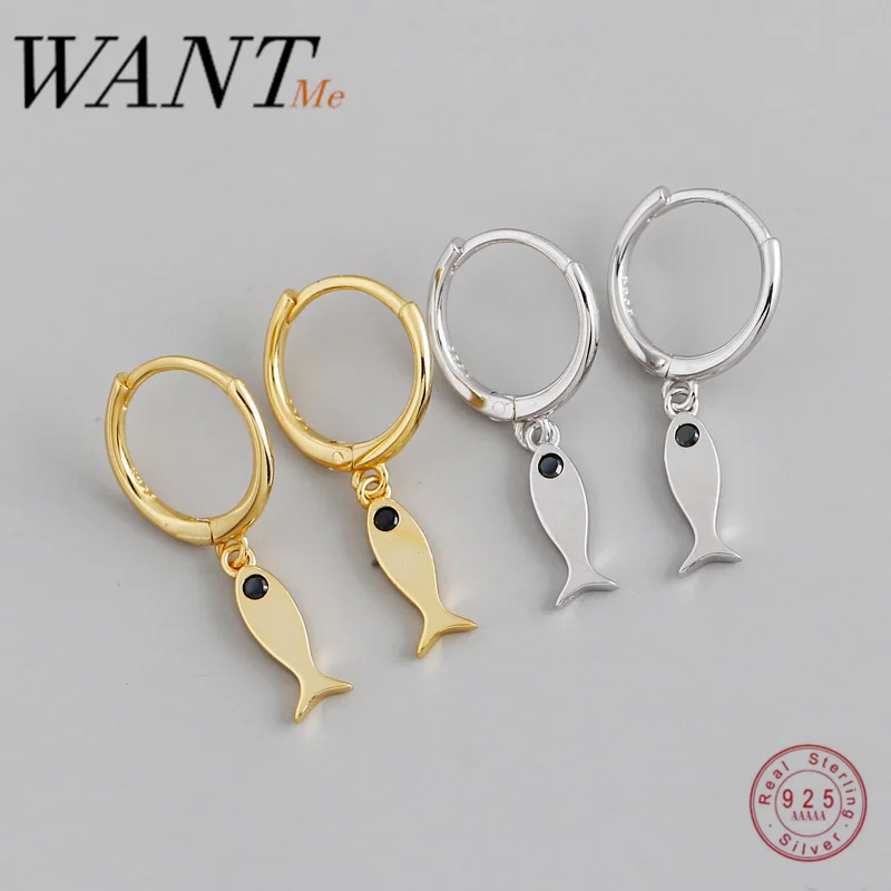 Женские серьги гвоздики WANTME из серебра 925 пробы с фианитом|Серьги-гвоздики| |