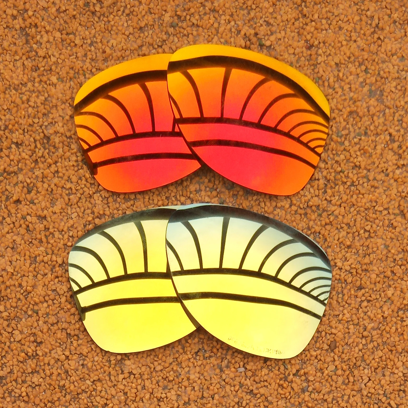 Оранжевый красный зеркальные &amp с покрытыем цвета чистого 24 каратного золота