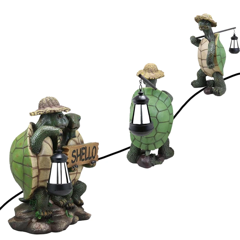 

Garden Decoration Statue Resin Ornament Turtle Shape Craf Garden Figurines Desktop Ornament Yard Decorative Sculpture Home Decor