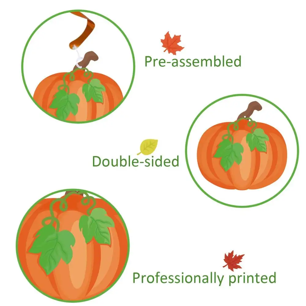 30CT осень тема вечерние Висячие фольга декоративные завитки тыквы кленовые