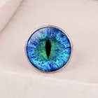 Винтажное кольцо с голубыми и зелеными глазами из драгоценных камней чакры хна, стеклянный купольный кабошон, кольцо для йоги, мандалы, кольца для женщин, этнические индийские украшения