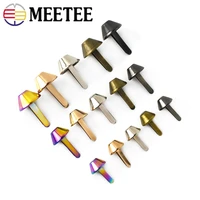 50pcs colored two legged buckle cap rivets fasteners bags shoes studs metal rivet bottom nail diy leather crafts accessories