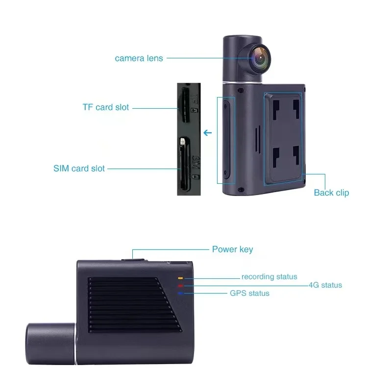 New Smart 4G Car Dvr IR Camera 1080P With DMS Driver Behaviour Monitoring Live Streaming WIFI GPS Tracking Dash Cam Via APP PC | Автомобили