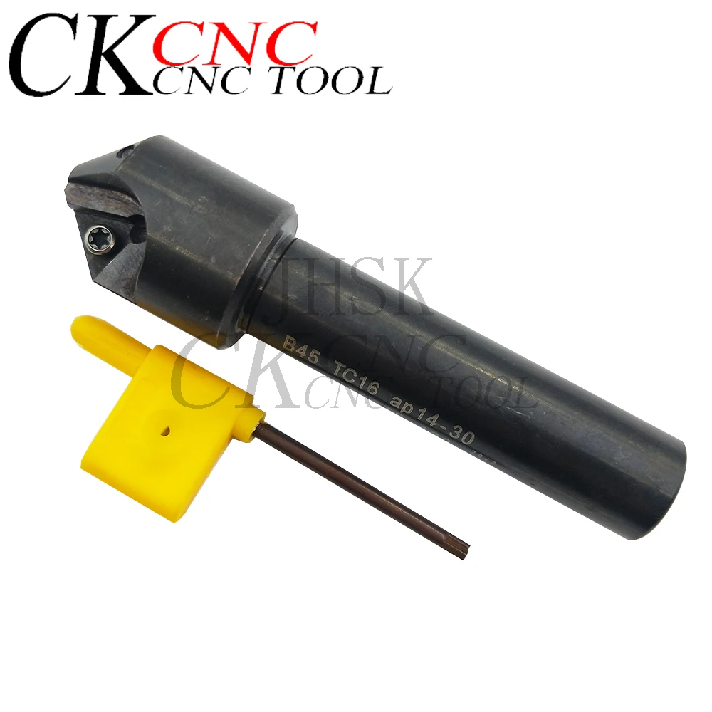 

Chamfering tool holder B45 TC16（C20-120-2T) ap14-30 Indexable Head turning tools Boring Bar straight shank knife for TCMT16T304