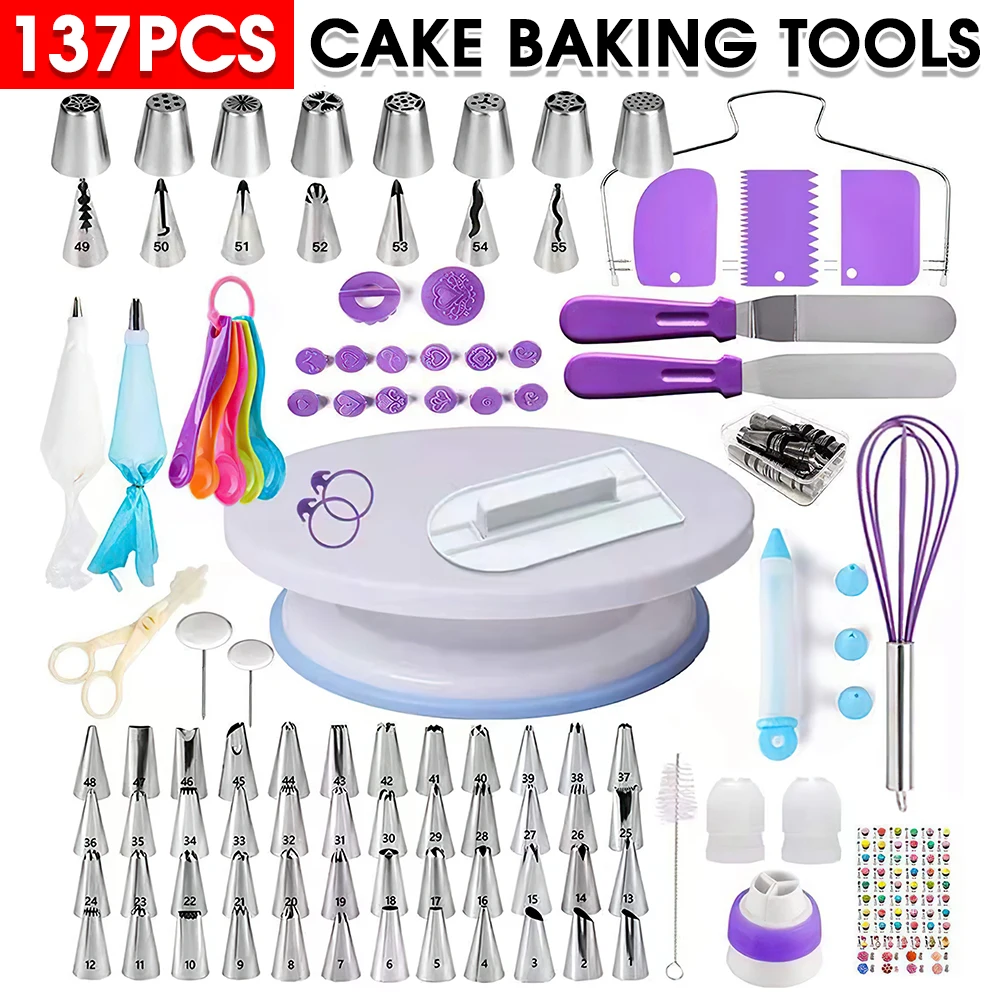 

1/52/137 комплектов, Кондитерские насадки для украшения тортов