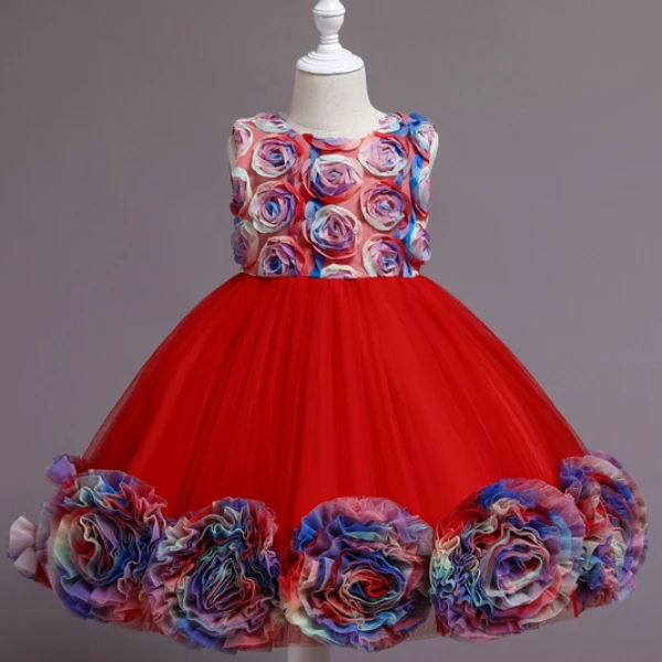 

Cloud Flower Girl Dresses For Weddings Vestidos daminha Kids Pageant Ball Gowns Feathers First Communion Dresses For Girls