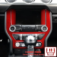 for ford mustang 2015 2020 carbon fiber car sticker central control panel cover sticker trim center console cover car stylings