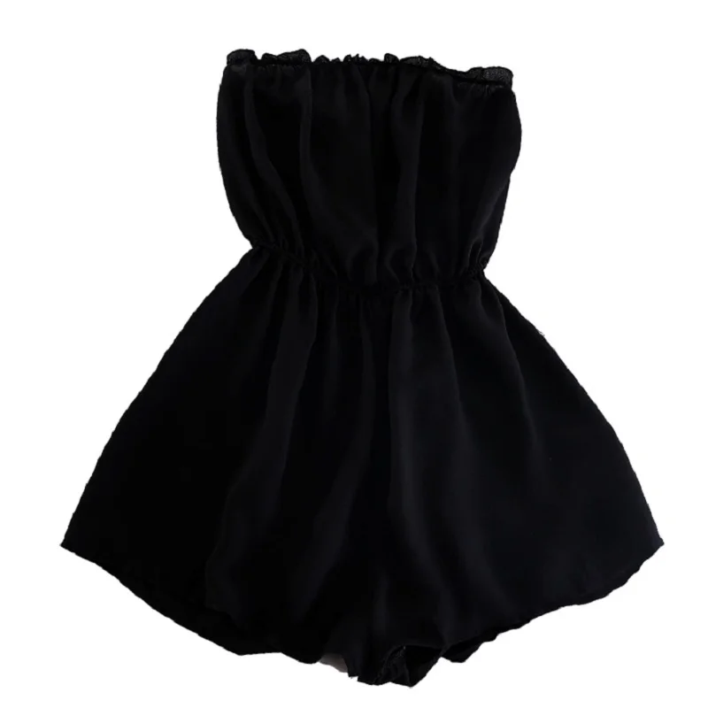 

Chiffon Elegant Black Romper Jumpsuit Summer Woman Clothes Sexy Club Bar Bodysuit Women Clothing Shorts Undefined