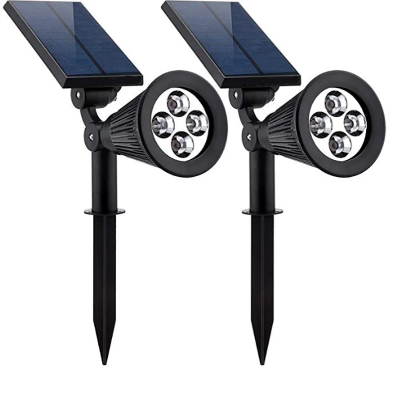 Водонепроницаемый IP65 Открытый сад 4 LED Солнечный Свет Супер яркость Сад газон