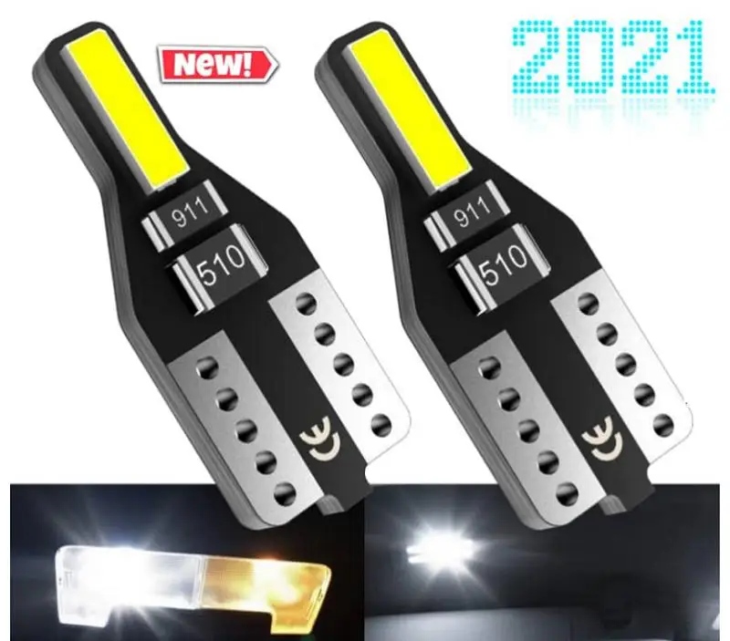 

1PC T10 W5W Led Bulb 168 194 Led Auto Lamp For Car Parking Light Dome Reading Interior Trunk Lamp 12V 6000K White