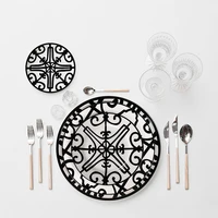 spot hot bone porcelain plate nordic iron ceramic set western wedding snack breakfast daily fruit