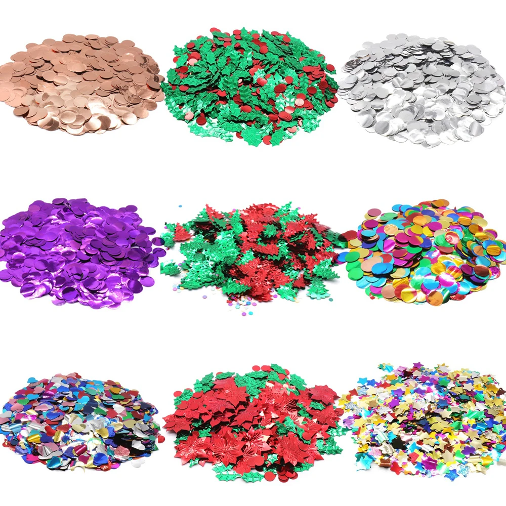 Сверкающие конфетти блестки Рождественская елка украшение для наполнения