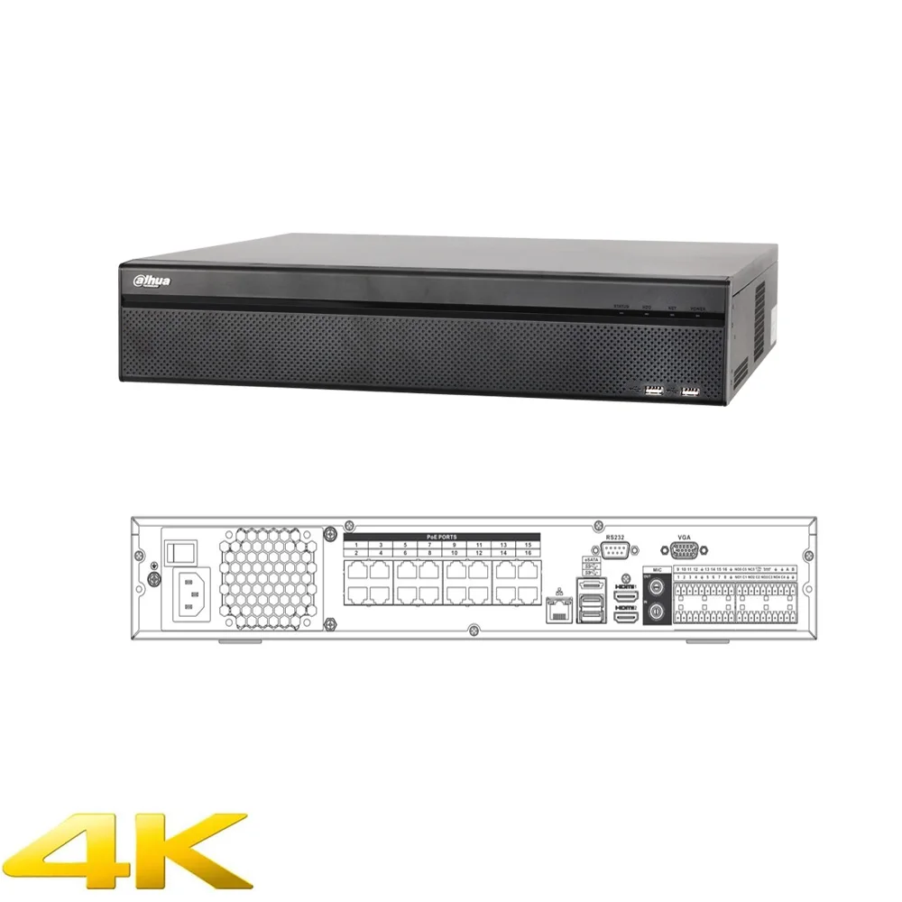 Сетевой видеорегистратор DAHUA NVR POE с 16 usb портами|Видеорегистратор для