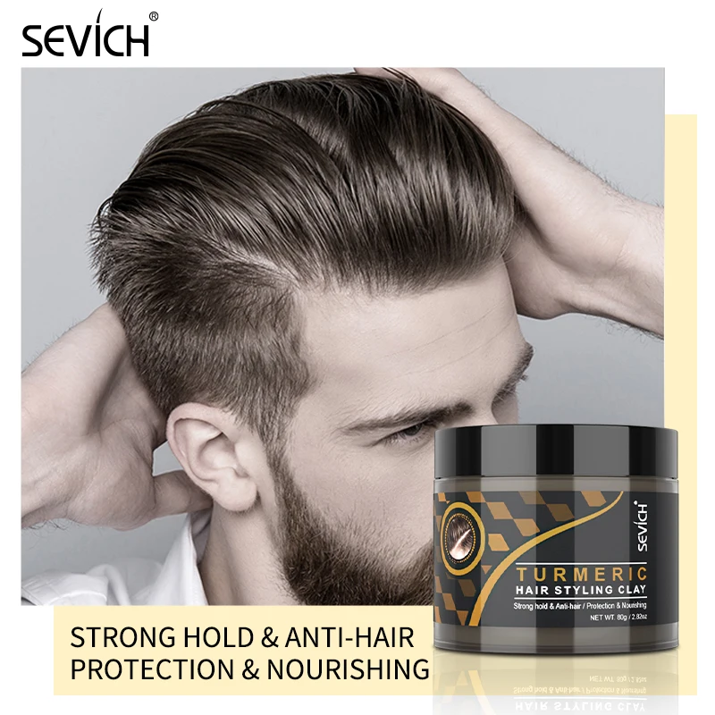 Sevich Hair Styling Clay Gel 80g Strong Hold for Men Hairstyles Wax Long-lasting Stereotype Easy Wash Smooth Modeling Mud Cream