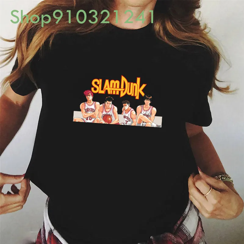 

Slam Dunk T Shirt Women Printed Anime Basketball 90s Girl Clothing Woman Harajuku Casual Streetwear Short Sleeve Tops Tee