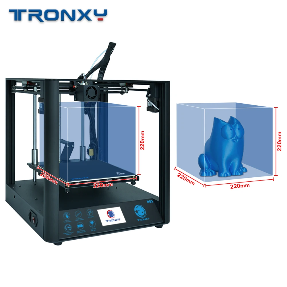 TRONXY D01 3d принтер DIY CoreXY TITAN экструдер Core XY промышленная линейная направляющая