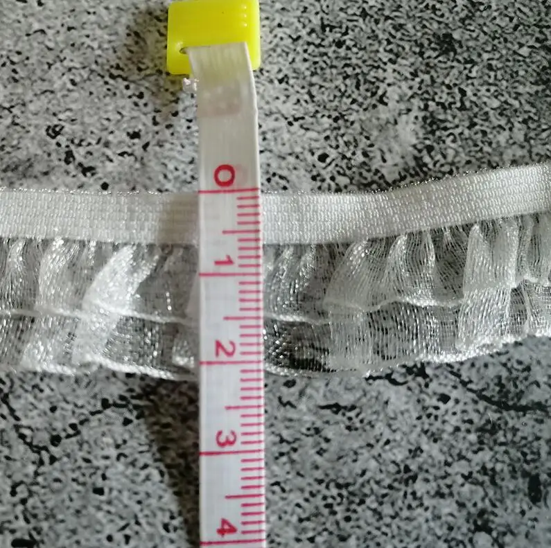 Эластичная двухслойная кружевная отделка 10 м/лот Ширина 20 мм белая эластичная