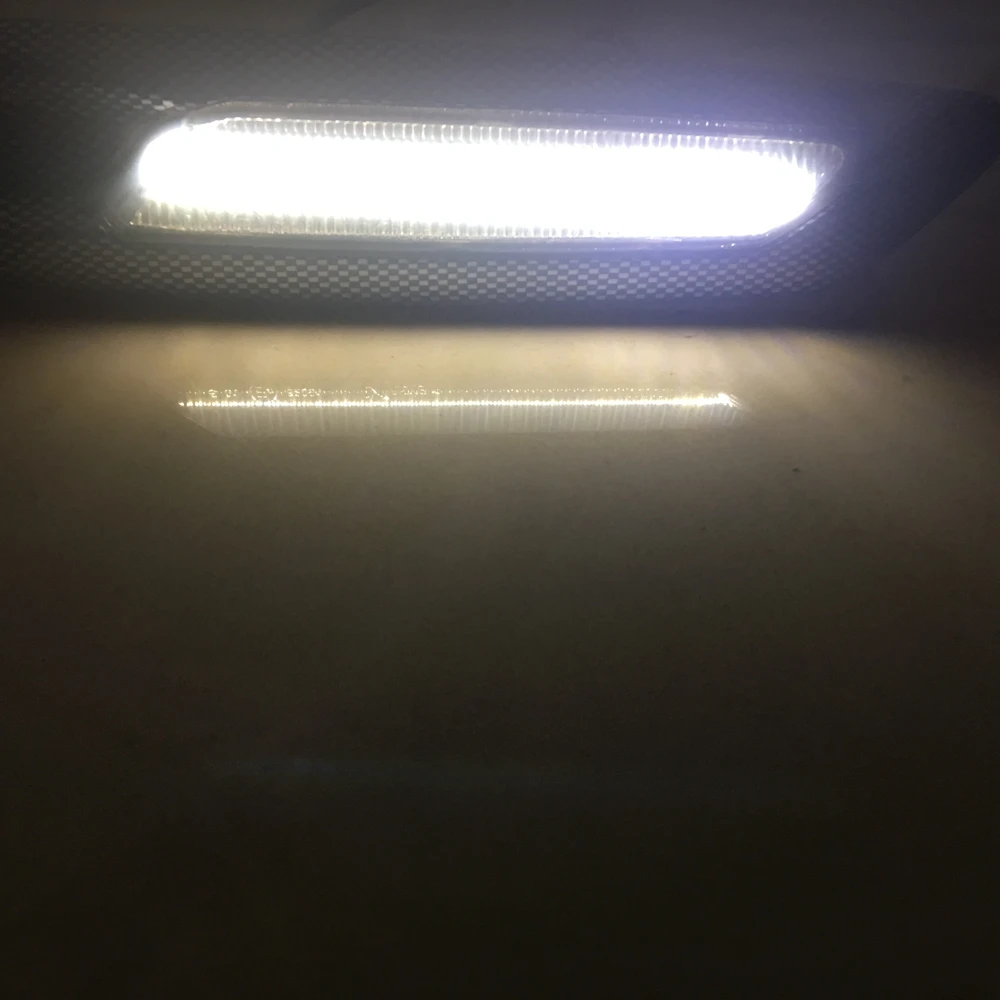 2x F10 стильная углеродная отделка СВЕТОДИОДНЫЙ боковой маркер светильник Тель