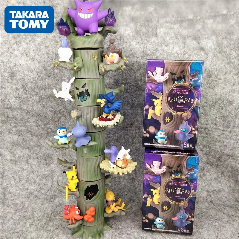 

Pokemon Toy Bikachu Halloween Forest Stump Jenga 8Pcs 8 Styles Blind Box Toy