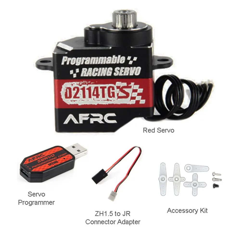 

AFRC-D2114TG-S 11g All metal Micro Programmable Servo Super Mute Steering Servo For MINI Z D Q Car Model DIY Assembly Upgrading