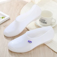 rain shoes rubber flats black female waterproof galoshes chef solid shoes rain shoe male casual loafer size