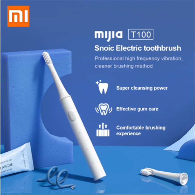 Зубная щетка Xiaomi Mijia Sonic перезаряжаемая с USB IPX7 2 режима портативная гигиена