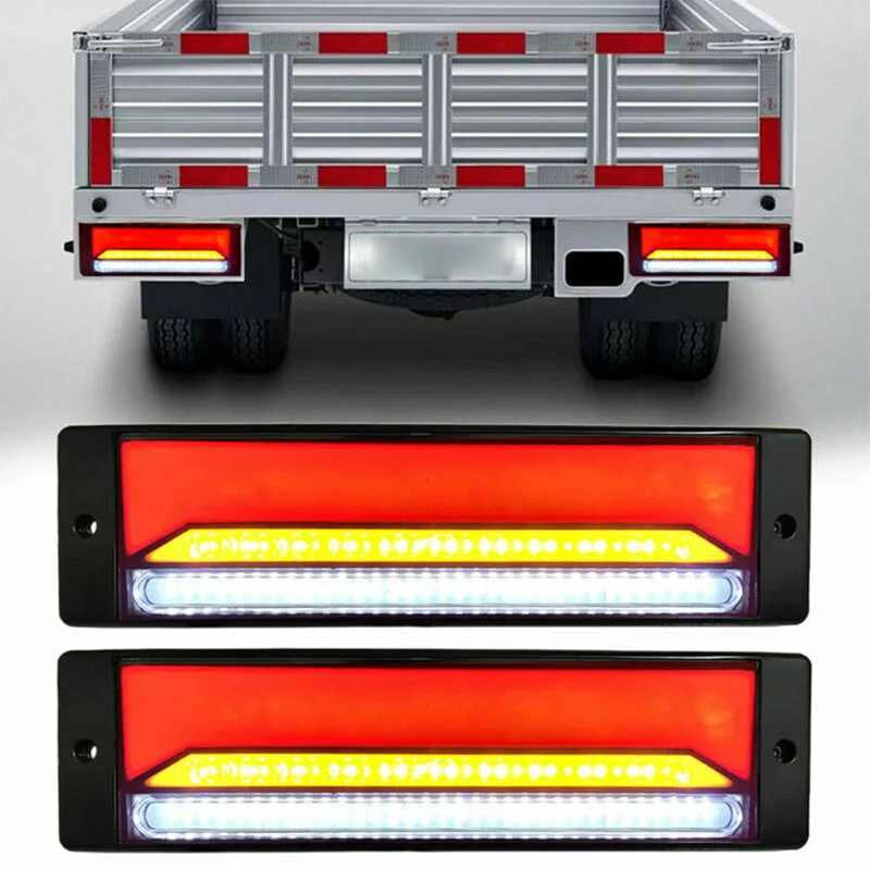 1pair  147 LED Waterproof Turn Signal Light Kit RV Rear 12V Stop Turning Taillight Sign Reverse Lights For Truck Trailer