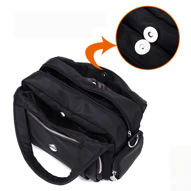 Нейлоновые Большие женские сумки-мессенджеры дизайнерские сумки через плечо для