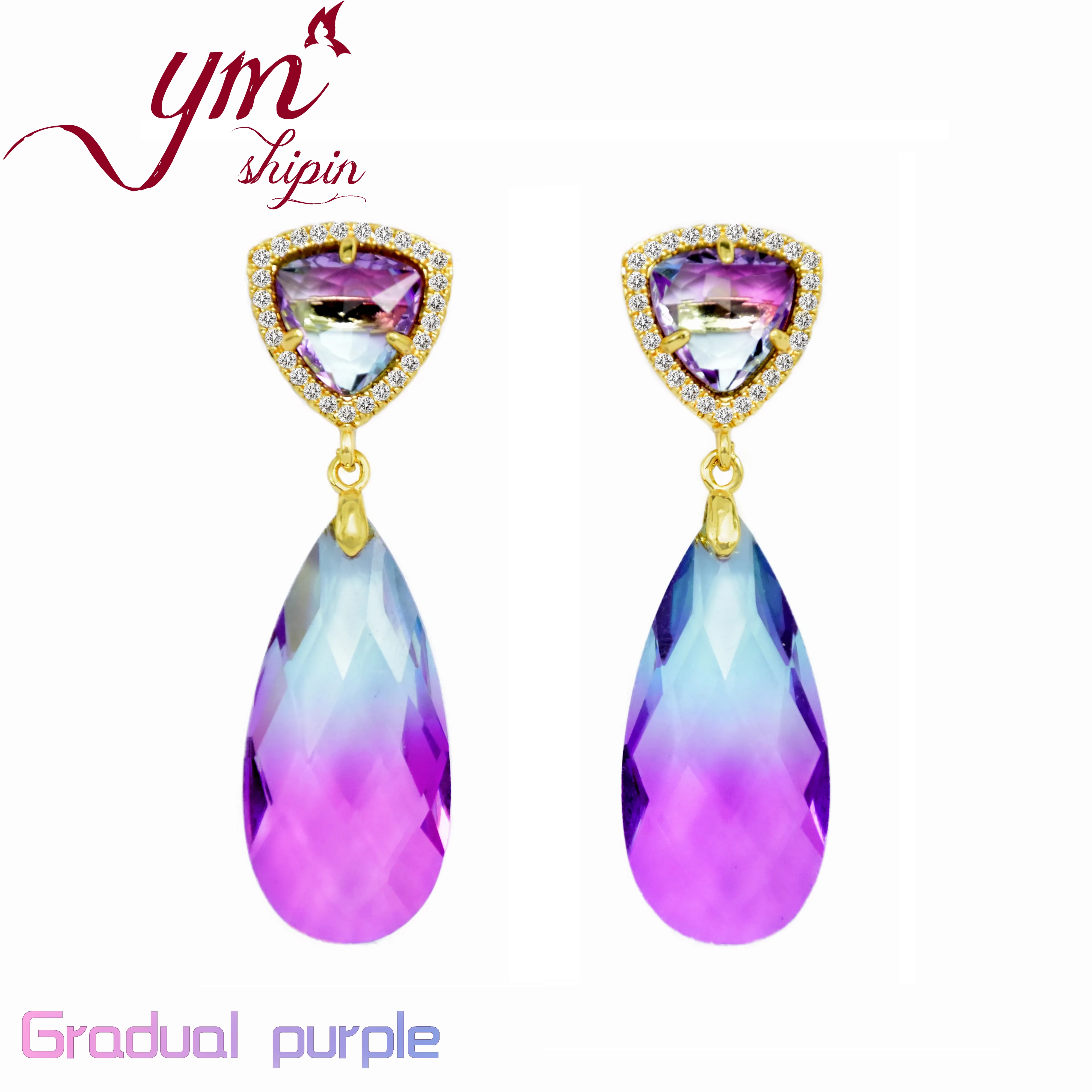 Корейские серьги милые розовые Висячие для женщин современные роскошные K9 с