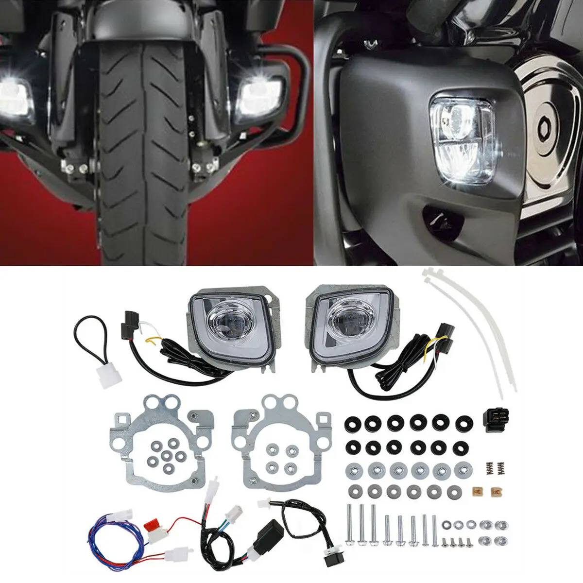 Фото Противотуманные фары для мотоцикла Honda Goldwing GL1800 2012-2017 F6B 2013-2017 Valkyrie 1800 2014-2015 №2