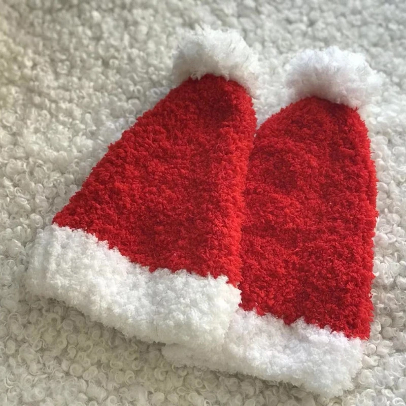 

Baby Festive Christmas Hat Newborn Photography Props Hand-Knitted Boys Girls Hats Cute Beanie