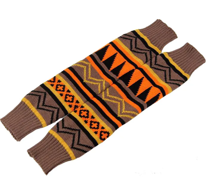 Популярные Модные теплые женские гетры зимние вязаные однотонные с манжетами