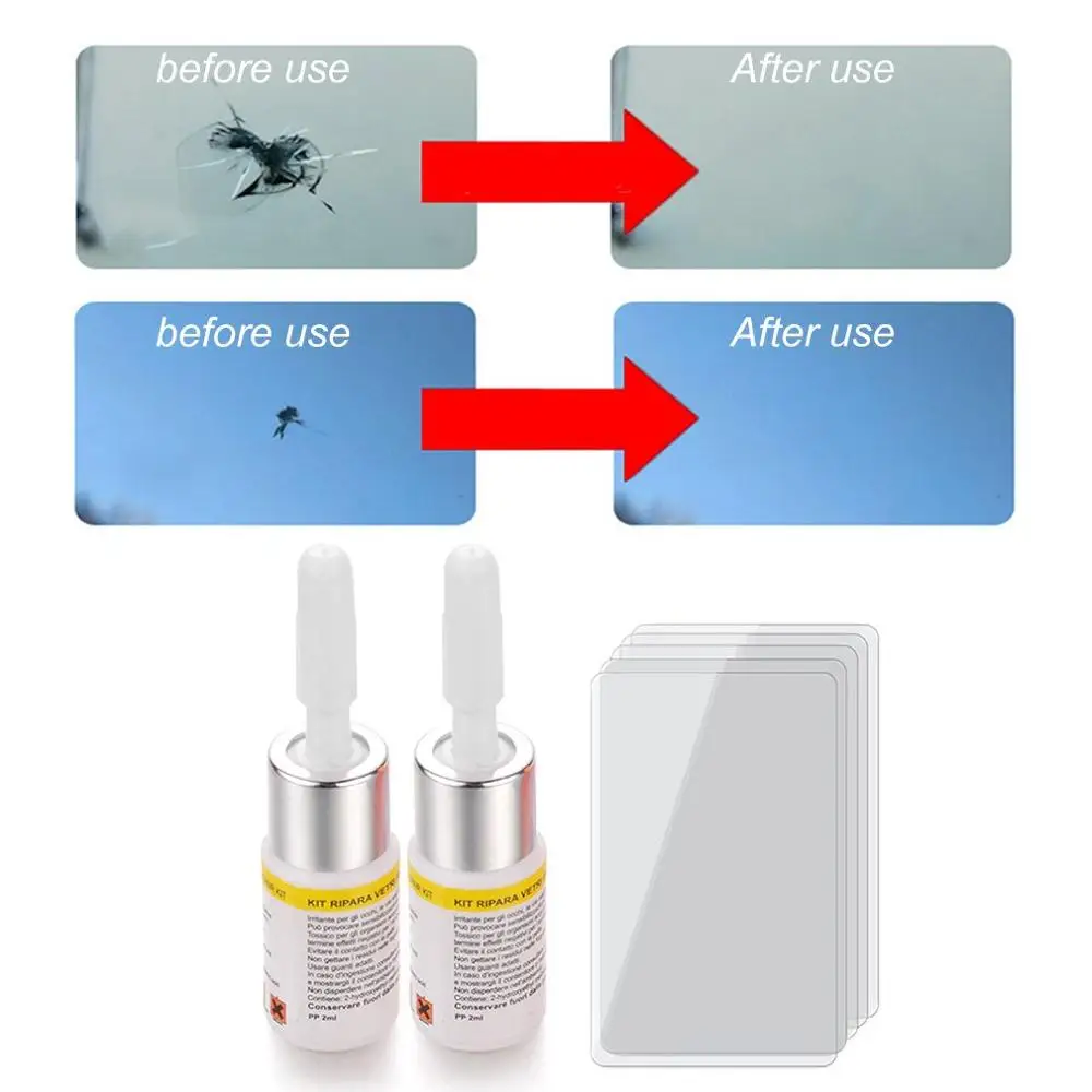 

Набор для ремонта ветрового стекла автомобиля, полимерный Набор для восстановления трещин и стекол