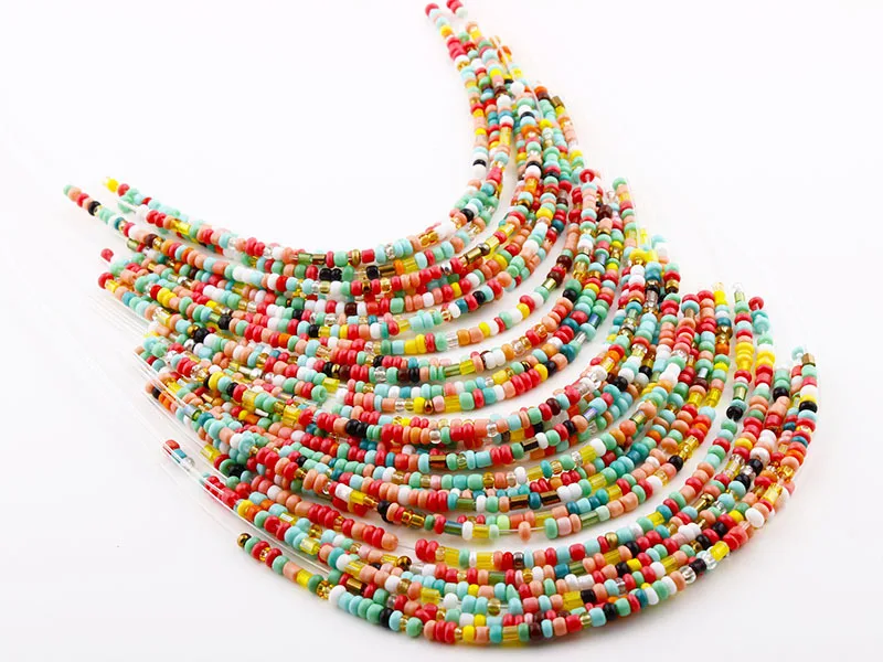 Этническое богемное ожерелье бусы невидимое многослойное из цепочек ювелирные