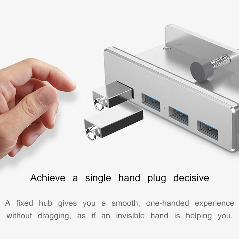 

4 Ports USB 3.0 Multi USB Splitter Clip-Type USB 3.0 HUB 4 Ports HUB Type-A To Type-A Adapter Aluminum Splitter Adapter