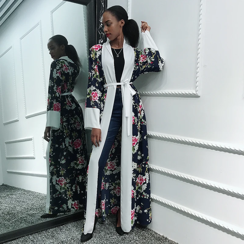 Женский кардиган Siskakia платье с вышивкой и принтом Африканское пальто абайя