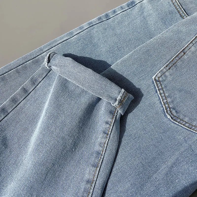 Spring Summer Blue Jeans Men Fashion Baggy Jeans Men Streetwear Loose Hip-hop Straight-leg Denim Trousers Mens Clothing