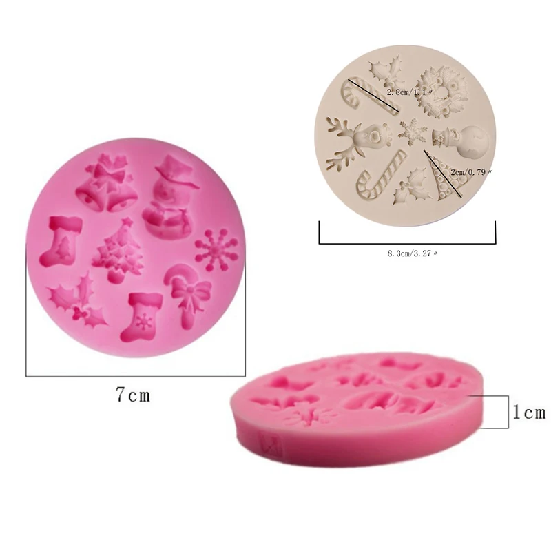 

3D Christmas Snowflake Silicone Fondant Mold Cake Decorating Border Baking Mould