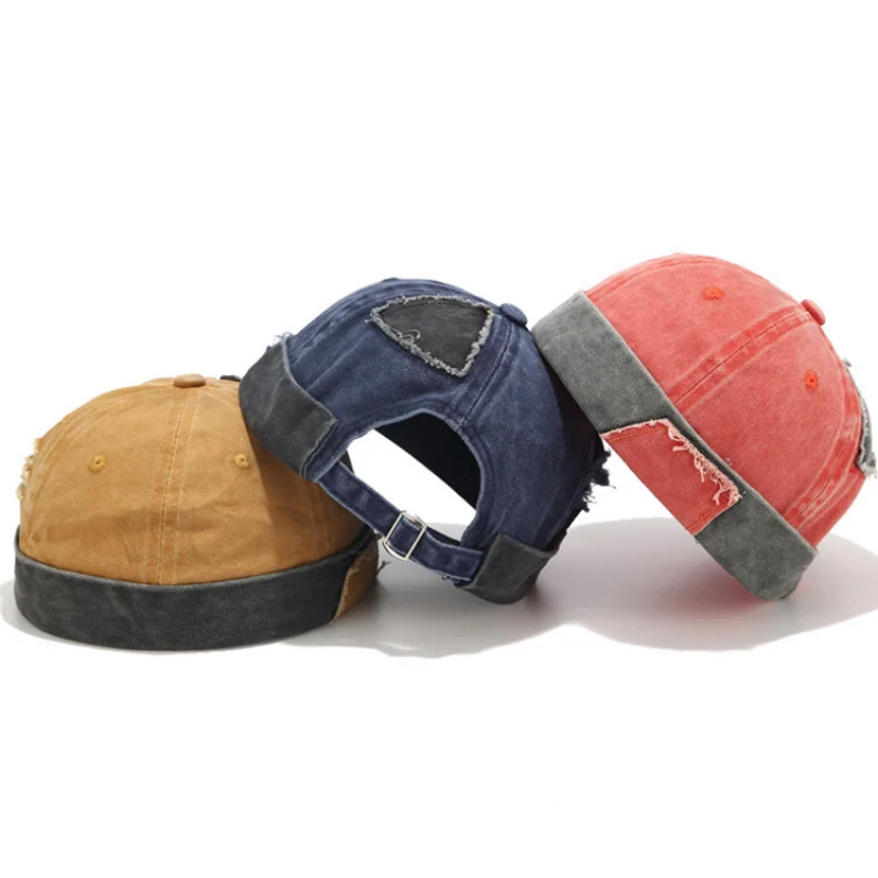 

Ripped Denim Beanie Hat Men's Fall And Winter Warmth Adjustable Hip-hop Cap