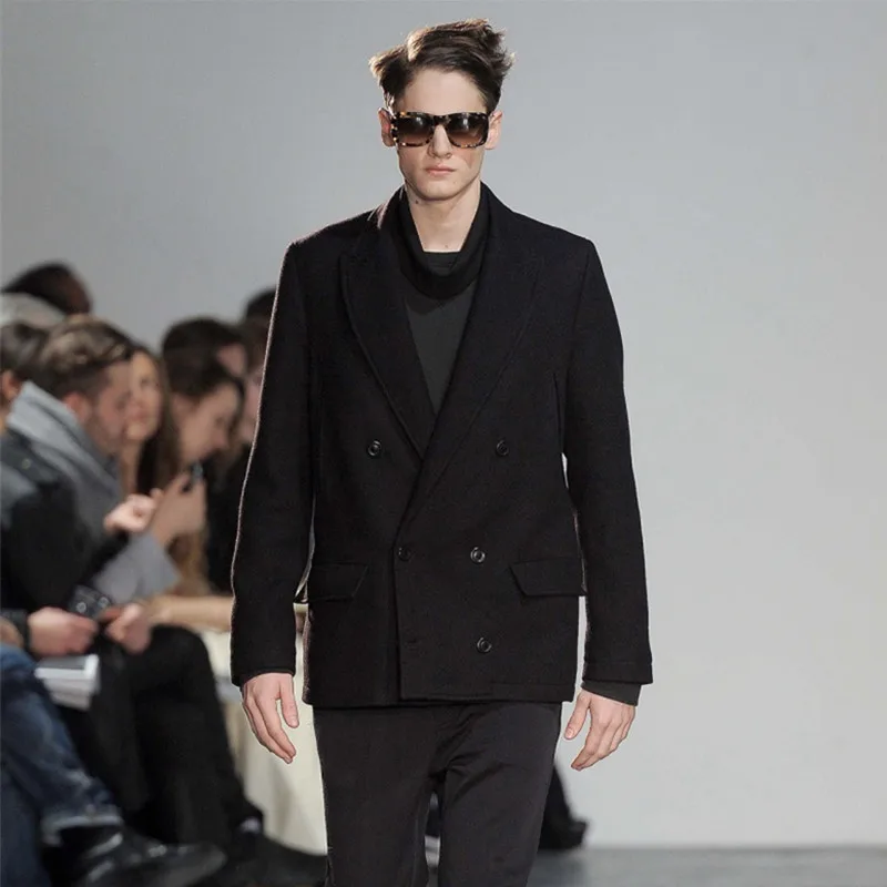 Мужское шерстяное пальто модный тренд 2021 года эксклюзивное зимнее свободное