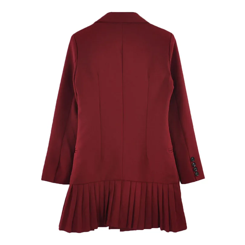 

MVGIRLRU Elegant Oblique Double Breasted Women Dress Office Blazer Dress Autumn Slim Long Sleeve Ladies Dresses