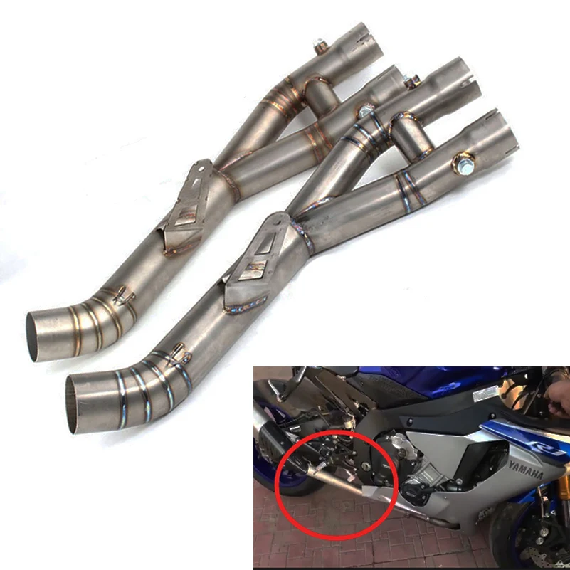 Для Yamaha YZF-R1 YZF R1 YZFR1 2015 2016 2017 Модифицированная выхлопная труба для мотоцикла Мото
