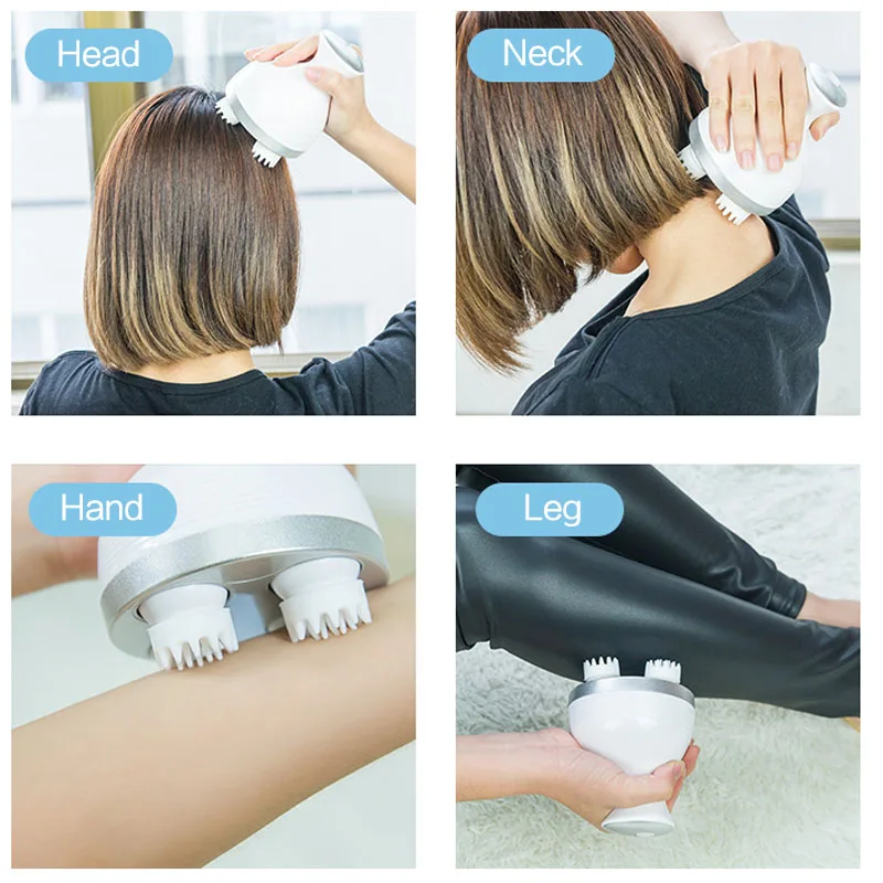 patented design Silicone Multifunctional dragon gripping head pet massager charging electric kneading scalp massage machine |