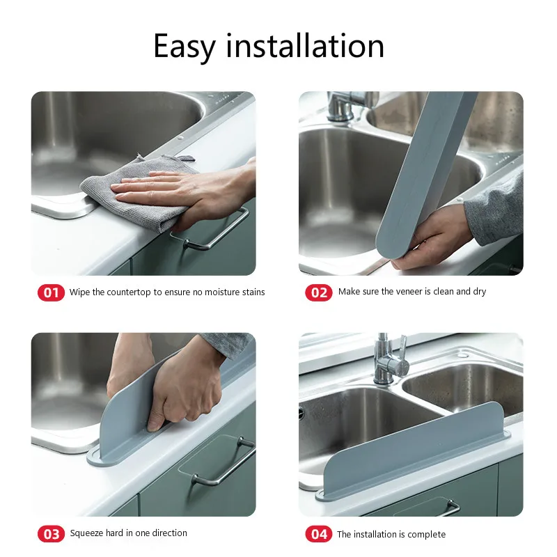 sink flap kitchen gadgets water retaining artifact dishwashing sink splash water barrier silicone baffle kitchen items free global shipping