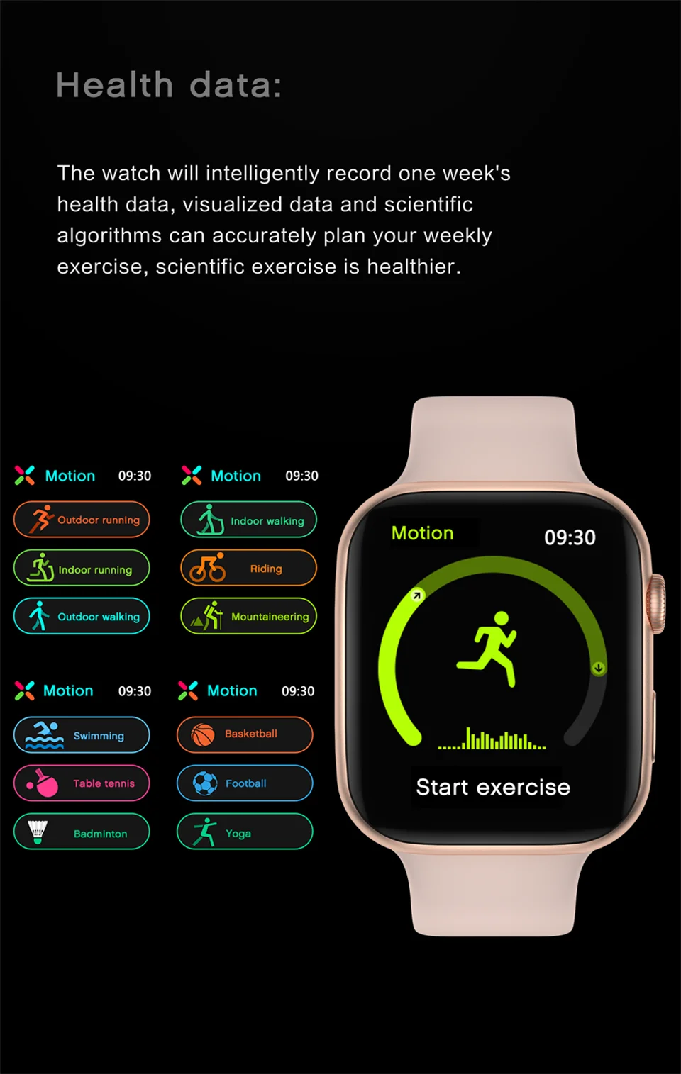 

2021 NEW IWO FK88 Smart Watch Men Women 44MM GPS Bluetooth Call Heart Rate 1.78 Inch Smartwatch for Apple IOS Android Watch