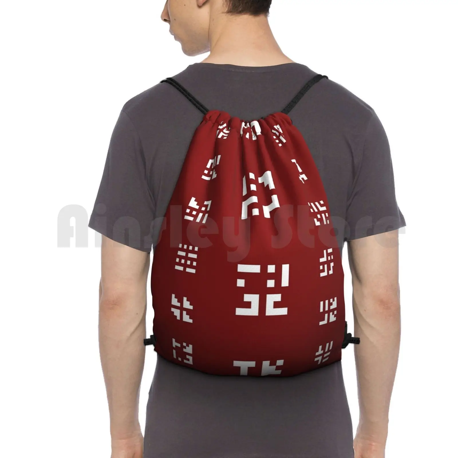 

Journey Red Scarf-Plain Backpack Drawstring Bag Riding Climbing Gym Bag Journey Red Game Ps3 Pattern Ribbon Road