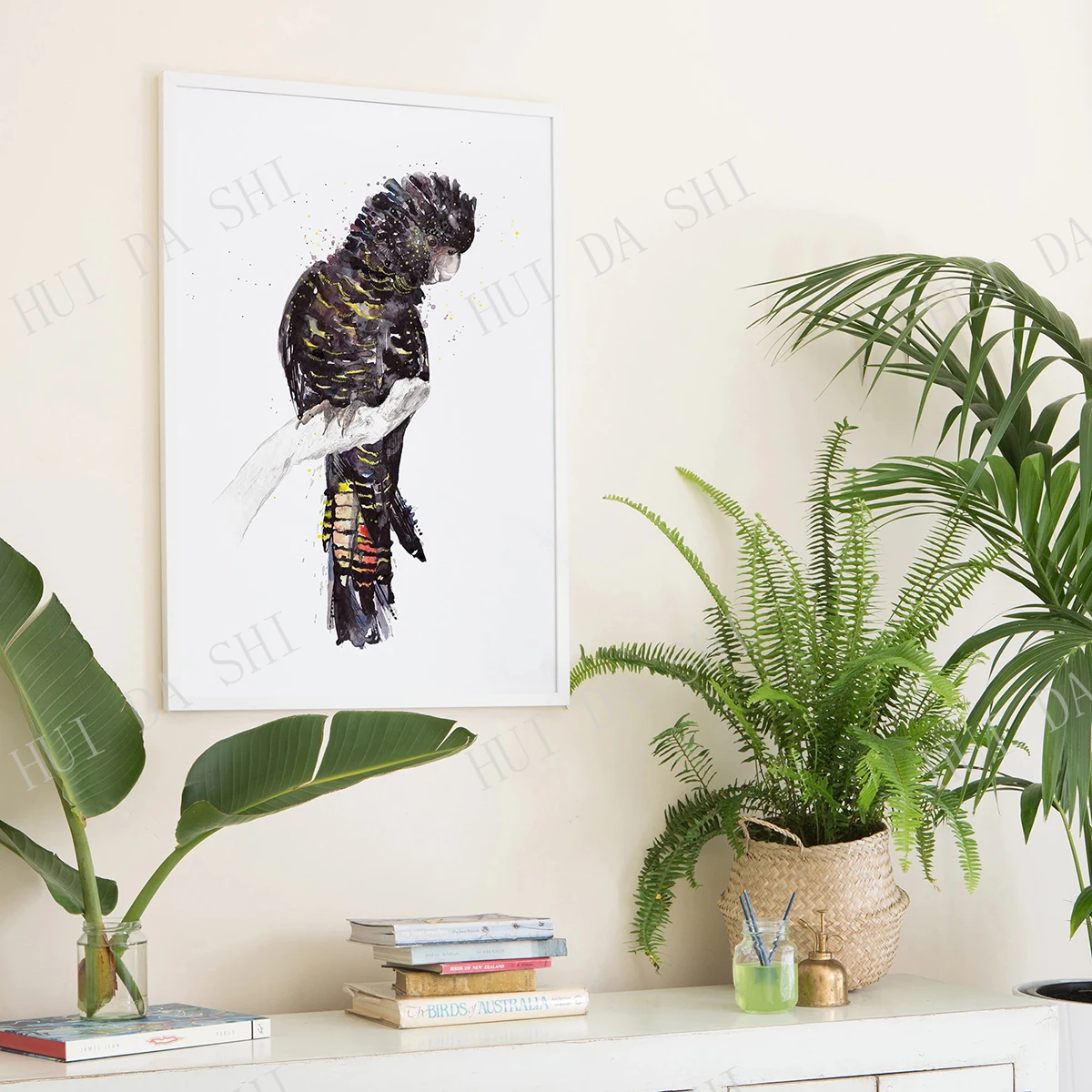 

Australian Red-tailed black cockatoo, Cockatoo art, Australian art, Art Print, Sheryl Cole, Australiana, Black Cockatoo