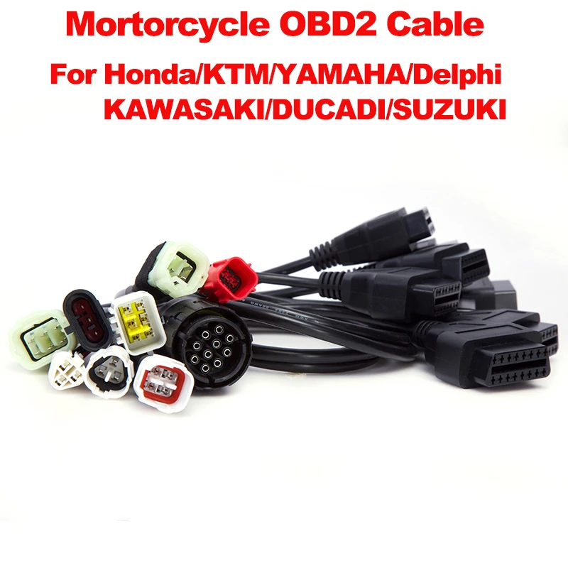 Разъем OBD2 для мотоцикла YAMAHA 3pin 4pin HONDA 4Pin KTM 6pin Moto Ducati OBD Удлинительный кабель